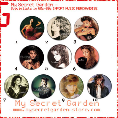 Sandra - The Long Play Pinback Button Badge Set 1a or 1b( or Hair Ties / 4.4 cm Badge / Magnet / Keychain Set )